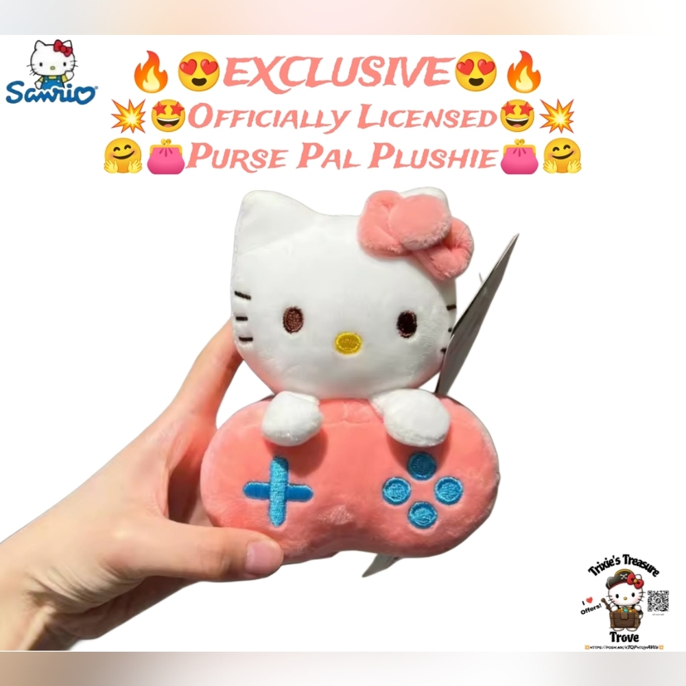 EXCLUSIVE - Hello Kitty Officially Licensed "Gamer Kitty" Purse Pal Plushie